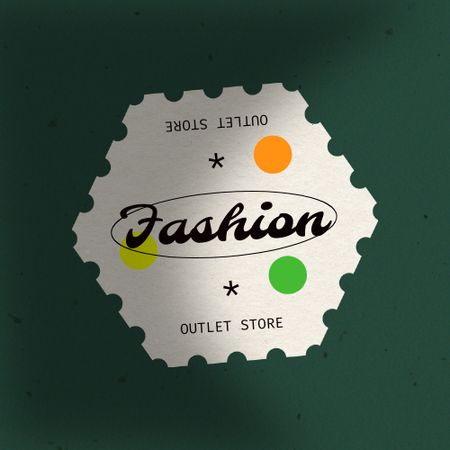 Fashion Store Emblem Logo Tasarım Şablonu
