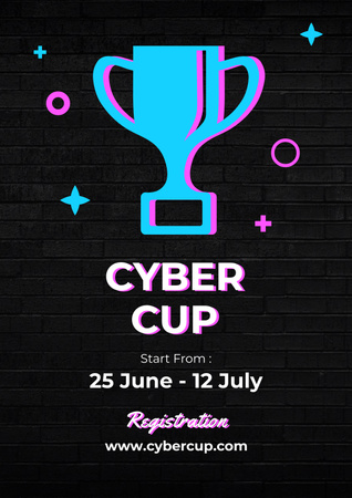 Platilla de diseño Poster - Cyber Cup Poster