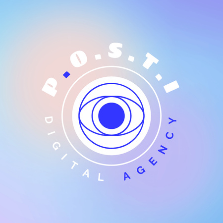 Designvorlage Emblem der digitalen Agentur für Logo