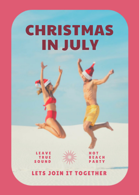 Christmas Party Announcement in July Flayer Tasarım Şablonu