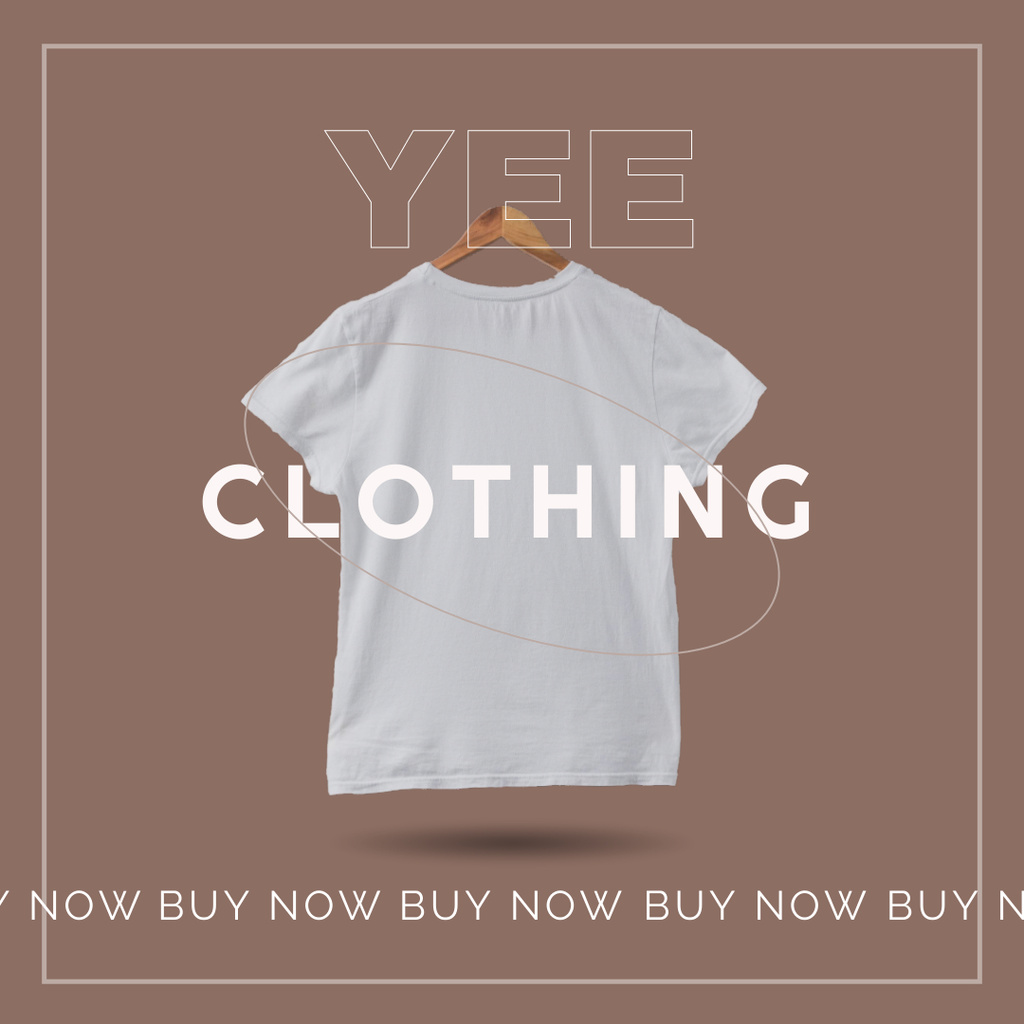 Announcement Of Clothes Store With T-shirt Instagram Modelo de Design