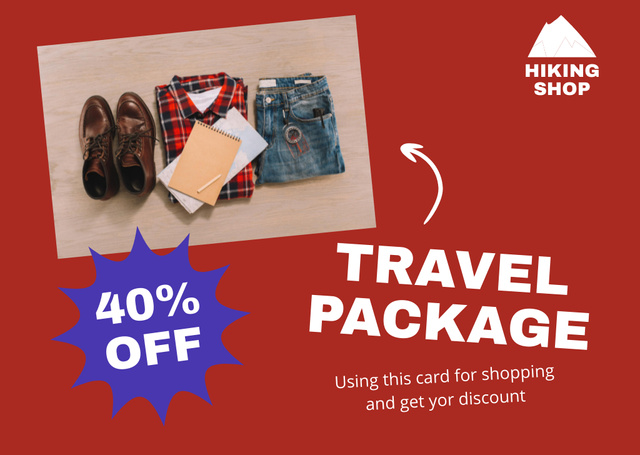 Travel Packages Sale Cardデザインテンプレート