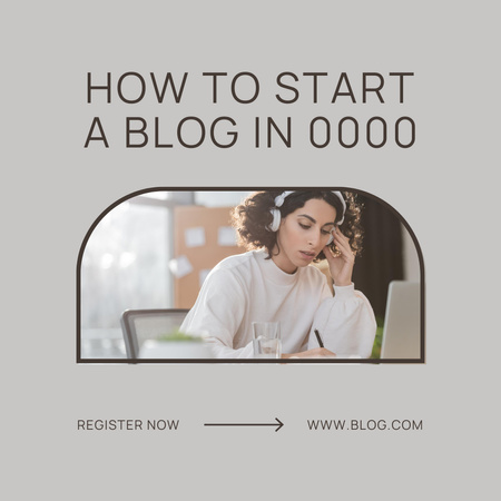 Plantilla de diseño de cómo iniciar un blog Instagram 