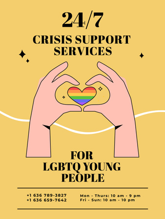 LGBT People Support Awareness Poster 36x48in Design Template