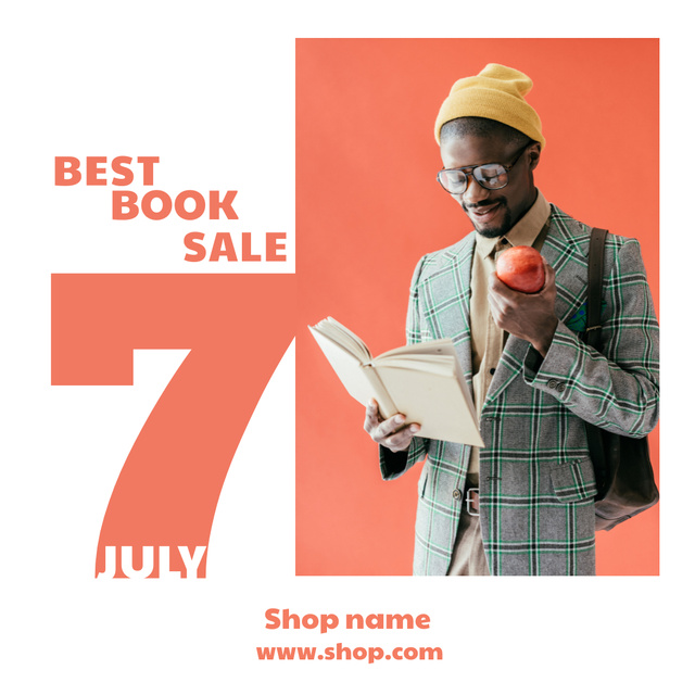 Mind-blowing Books Sale Ad Instagramデザインテンプレート