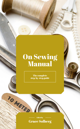 Plantilla de diseño de Guía paso a paso para aprender a cortar y coser Book Cover 