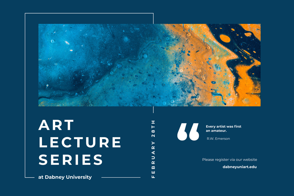 Plantilla de diseño de Artistic Discussions at University with Creative Painting Poster 24x36in Horizontal 
