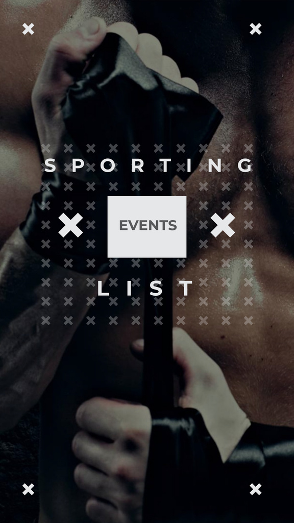Designvorlage Sporting List Ad with Boxer für Instagram Story