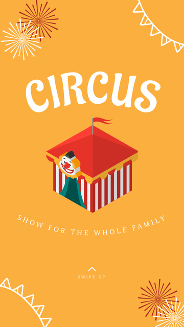 Designvorlage Announcement about Circus Show für Instagram Story