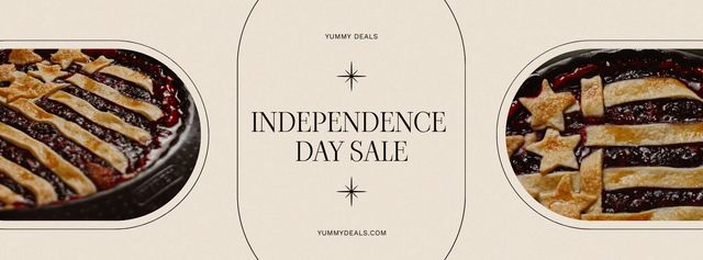 USA Independence Day Sale Announcement Facebook Video cover Design Template