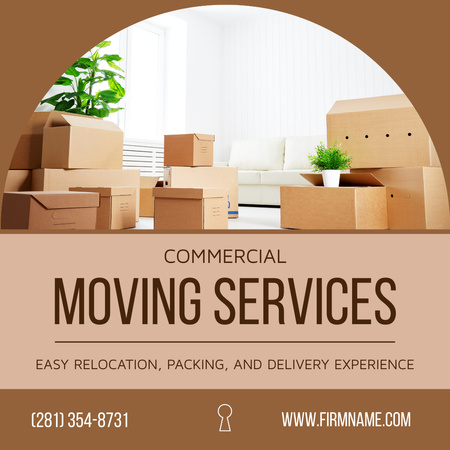 Experienced Commercial Moving Services Offer Animated Post Design Template