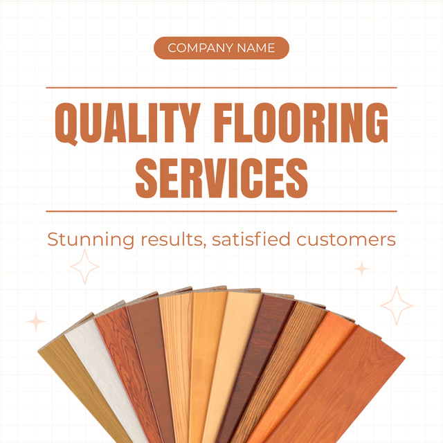 Quality Flooring Services with Samples Instagram ADデザインテンプレート