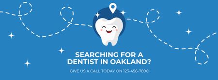 Designvorlage Dienstleistungen der lokalen Zahnarztanzeige für Facebook cover