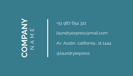 Nabídka expresního praní prádla Business Card US Šablona návrhu
