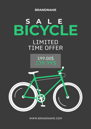 Incredible Bicycle Store Sale Announcement Poster A3 – шаблон для дизайна