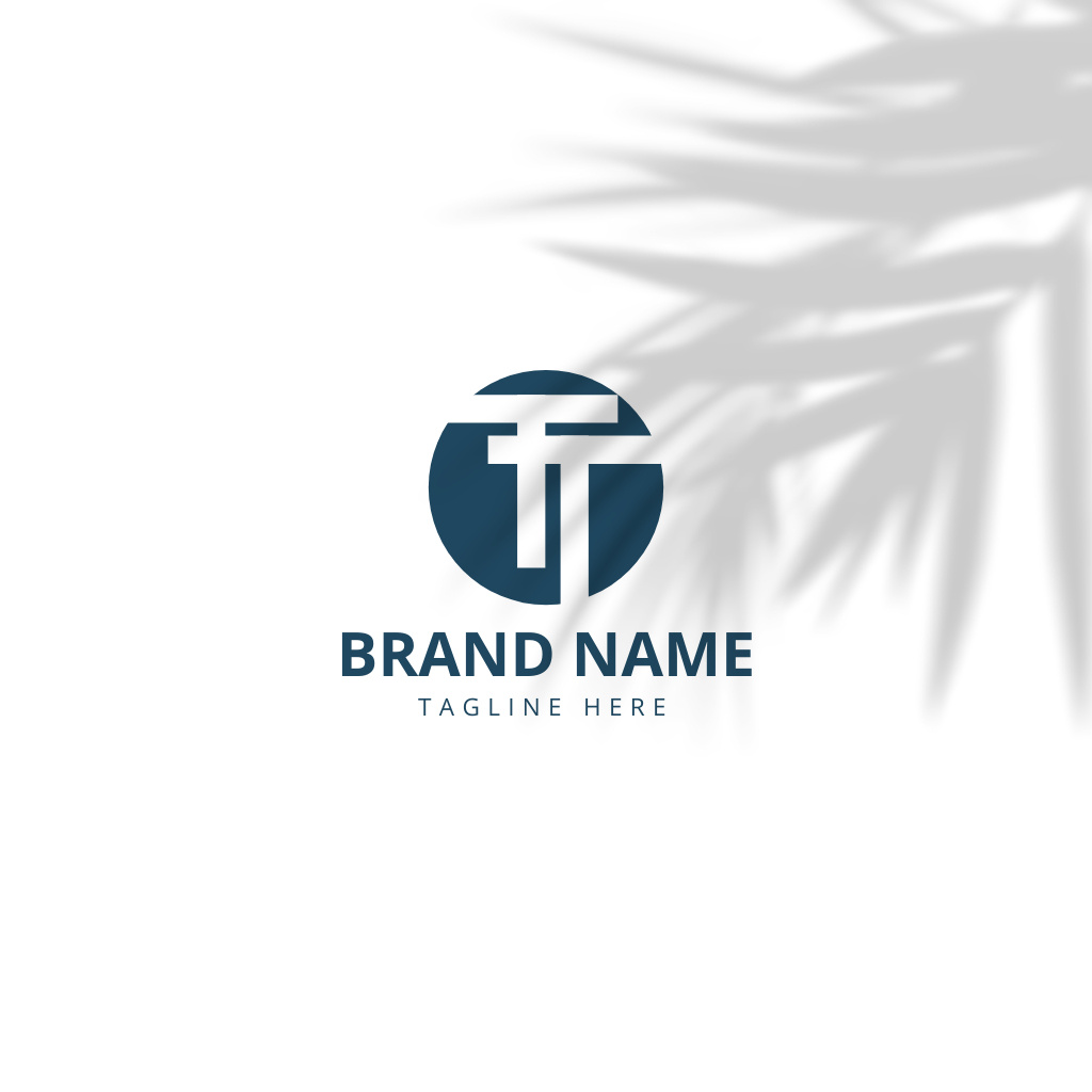 Image of Company Emblem with Shadow of Plant Logo Πρότυπο σχεδίασης