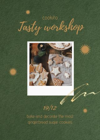 Plantilla de diseño de Cookies Baking Workshop Announcement Invitation 