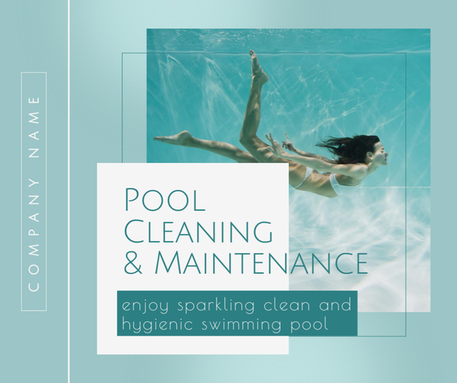 The Company's Service of Cleaning and Maintaining Pools Facebook Design Template