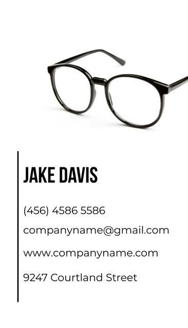 Employee Contact Details Business Card US Vertical Design Template