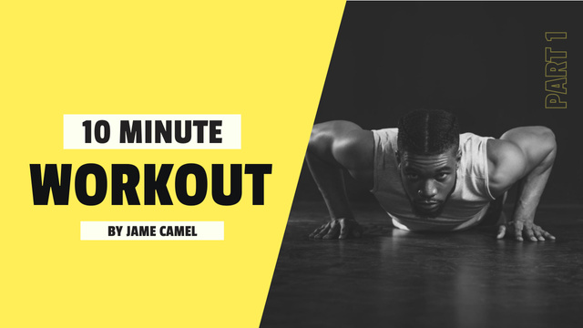 Fitness Vlog Promotion With Speed Workouts Youtube Thumbnail Design Template