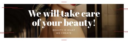 Citation about care of beauty  Email header Design Template