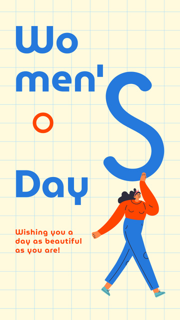 Wishes on Women's Day Instagram Story – шаблон для дизайна