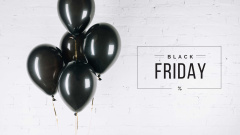 Black Friday Ad with Black Balloons