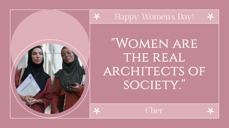 Quote About Women And Roles In Society On Women’s Day Full HD video Design Template