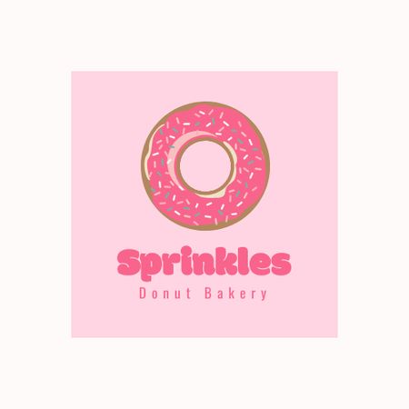 Sprinkles donut Bakery logo Logo Design Template