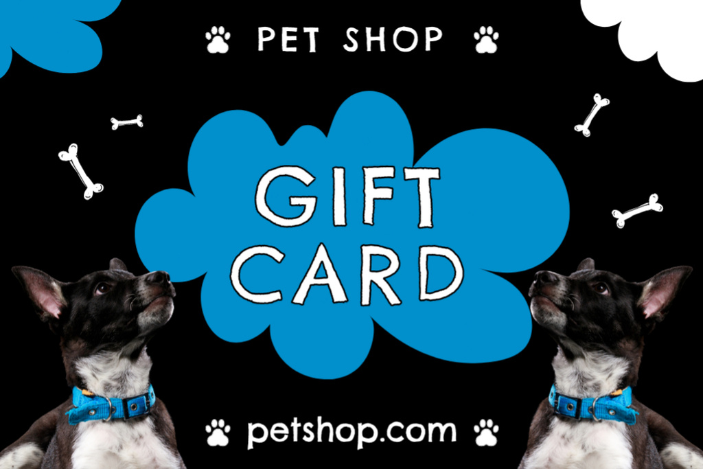 Plantilla de diseño de Voucher in Pet Shop Gift Certificate 