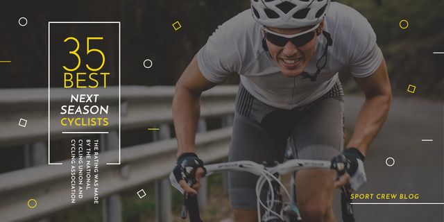 Cyclists Sport Blog With List Of Best Sportsmen Image tervezősablon