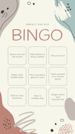 Seznam bingo pro Perfect Day Instagram Story Šablona návrhu