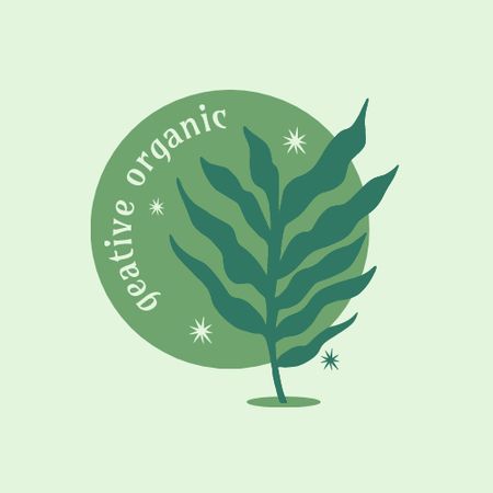 Cute Plant Illustration Logo tervezősablon
