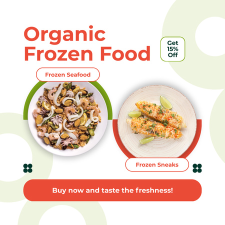 Convenient Frozen Meal Packages Instagram tervezősablon