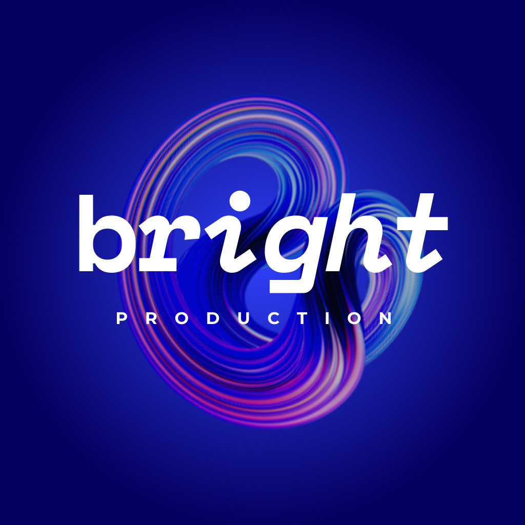 Event Agency Ad with Bright Abstraction Logo Modelo de Design