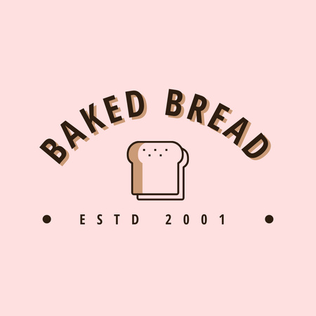 焼きたてのパン、ベーカリーのロゴデザイン Logoデザインテンプレート