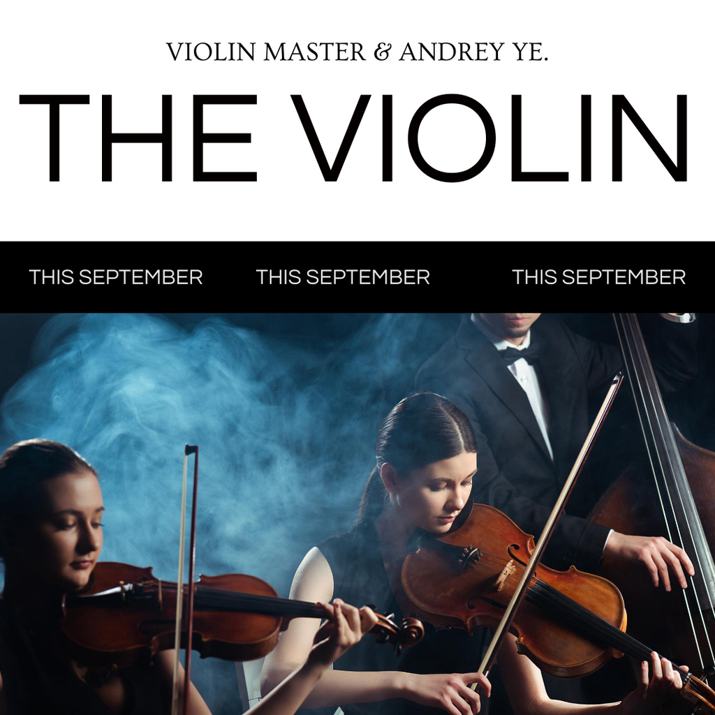 Musicians Play Violins  Instagram AD Design Template