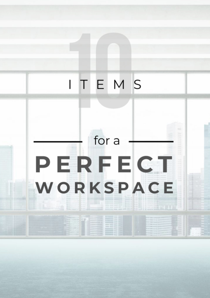 Szablon projektu Workspace Furniture Guide Flyer A7