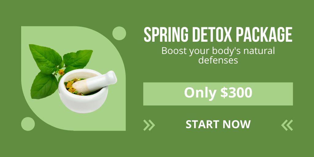 Boosting Natural Defense With Spring Detox Package Twitter Πρότυπο σχεδίασης