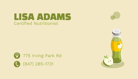 Platilla de diseño Nutrition Specialist Service Offer Business Card US
