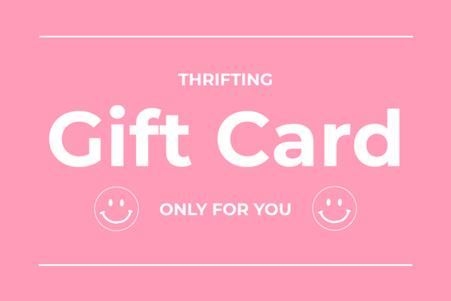 Modèle de visuel Pink minimal thrifting voucher - Gift Certificate