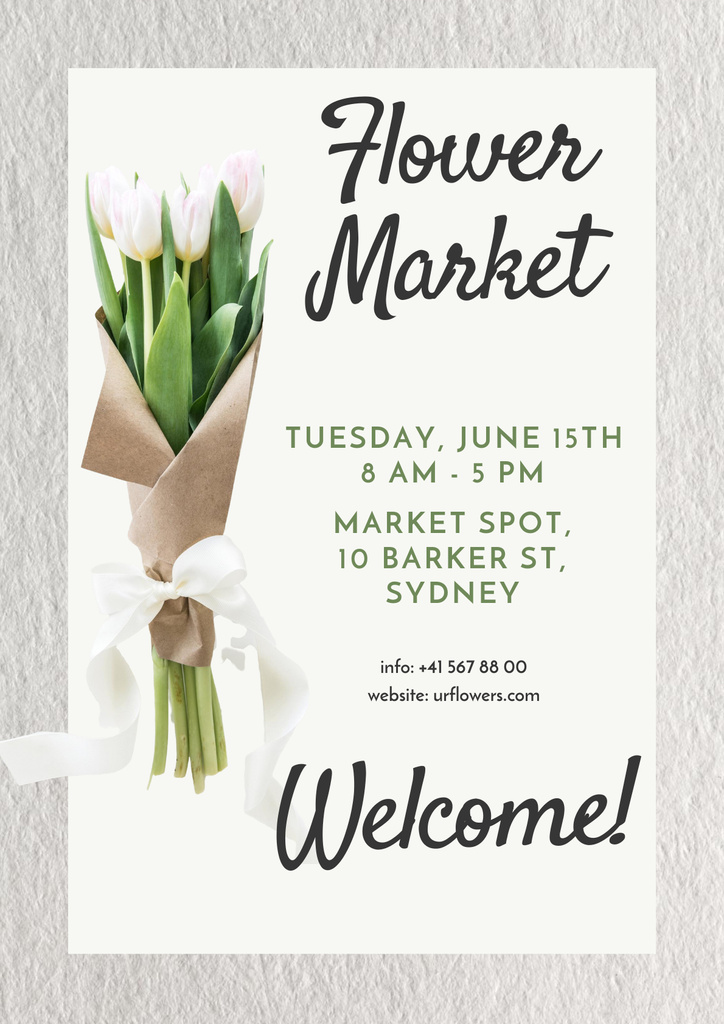 Flower Market Poster Πρότυπο σχεδίασης