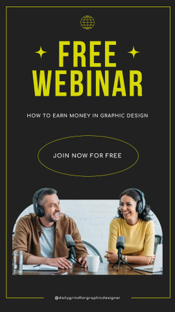 Template di design Announcement about Free Webinar Instagram Story