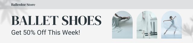 Offer of Discount on Ballet Shoes Ebay Store Billboard – шаблон для дизайна