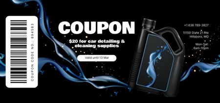 Offer of Supplies for Car Wash Sale Coupon Din Large Design Template