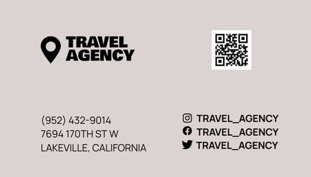 Modèle de visuel Annonce d'agence de voyage avec globe avec emplacement - Business Card US