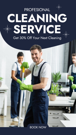 Cleaning Services Offer Instagram Story Design Template