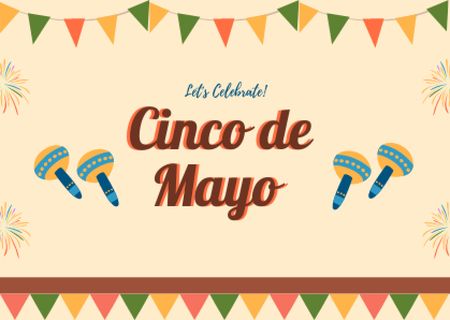 Platilla de diseño Cinco De Mayo Celebration Card