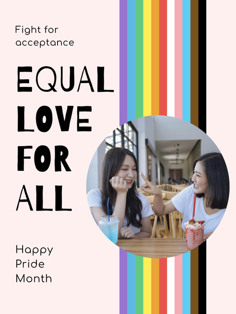 LGBT Equality Awareness Poster US – шаблон для дизайна