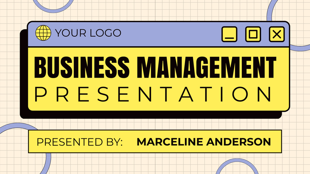 Professional Business Management With Diagrams Presentation Wide Tasarım Şablonu